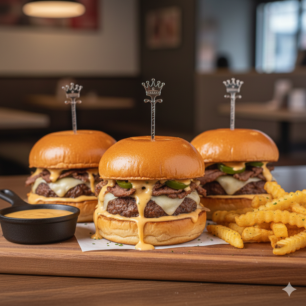 Mini The King Double PhillyCheese Smash Burgers