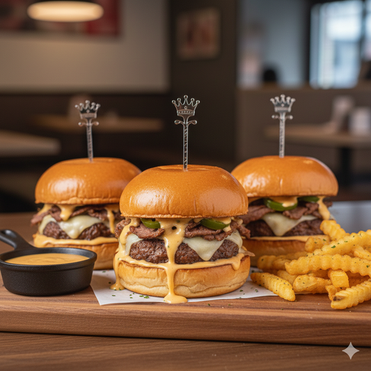 Mini The King Double PhillyCheese Smash Burgers