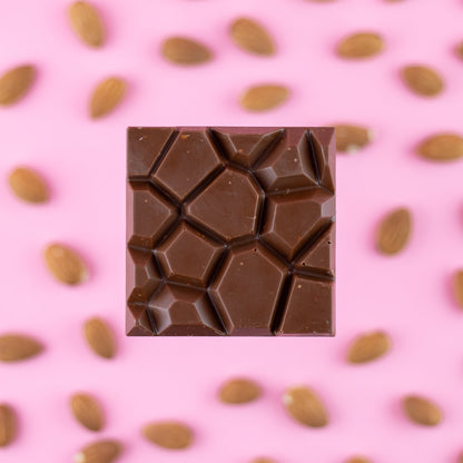 milk chocolate bar with salted almonds